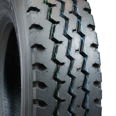 Natural Rubber 11r22.5 Tubeless Truck Tires With Zigzag Pattern